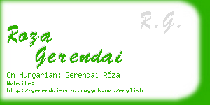 roza gerendai business card